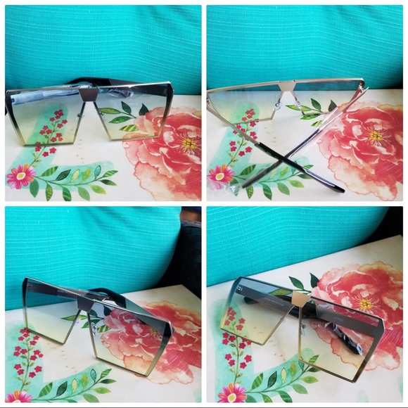Accessories - Unique Oversize Shield Vintage Square Sunglasses